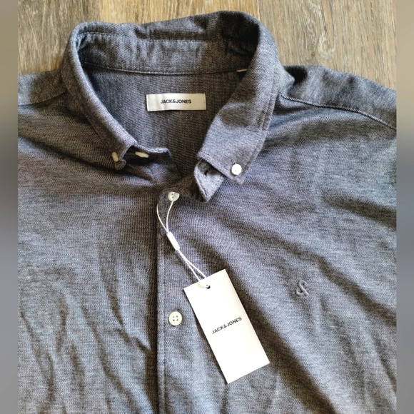 Jack and Jones Other - NWT Jack & Jones Grey Long Sleeve Men's Button Down Shirt - Size XL